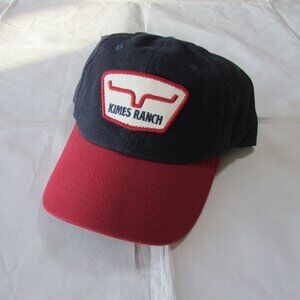 Kimes Ranch Logo 24 Seven Canvas Adjustable Cap Hat Navy/Red